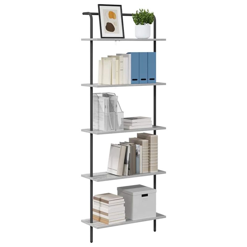 Casa si Gradina - Mobilier - Biblioteci si rafturi - Biblioteci - Raft pentru carti sonoma gri 60 x 24 x 168 cm Lemn compozit - Infinity.ro