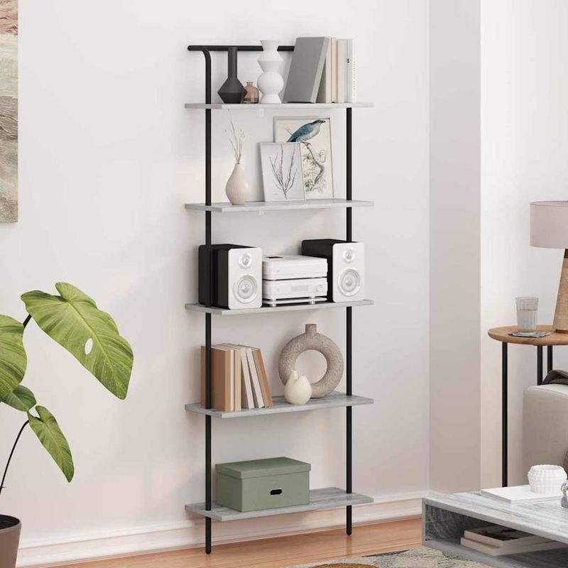 Casa si Gradina - Mobilier - Biblioteci si rafturi - Biblioteci - Raft pentru carti sonoma gri 60 x 24 x 168 cm Lemn compozit - Infinity.ro