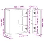 Casa si Gradina - Mobilier - Seturi de mobilier - Seturi living - Bufet cu raft sonoma gri 55.5 x 29 x 100 cm Lemn compozit - Infinity.ro