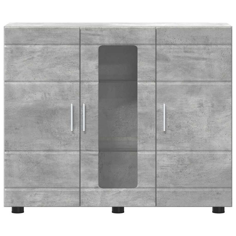 Casa si Gradina - Mobilier - Seturi de mobilier - Seturi living - Bufet cu raft cu usa Gri beton 55.5 x 29 x 100 cm Lemn compozit - Infinity.ro