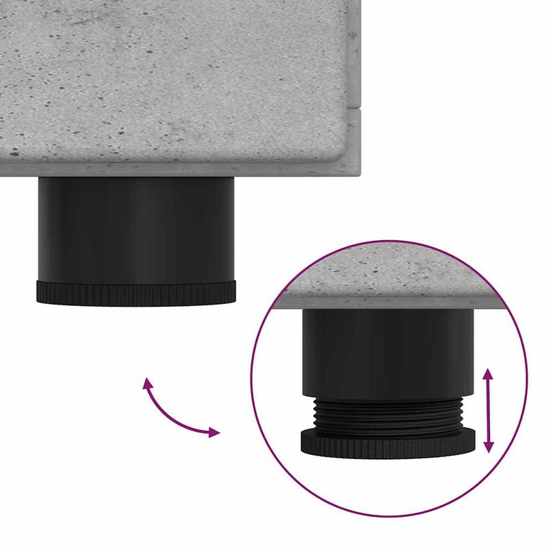 Casa si Gradina - Mobilier - Seturi de mobilier - Seturi living - Bufet cu raft cu usa Gri beton 55.5 x 29 x 100 cm Lemn compozit - Infinity.ro
