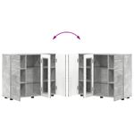 Casa si Gradina - Mobilier - Seturi de mobilier - Seturi living - Bufet cu raft cu usa Gri beton 55.5 x 29 x 100 cm Lemn compozit - Infinity.ro