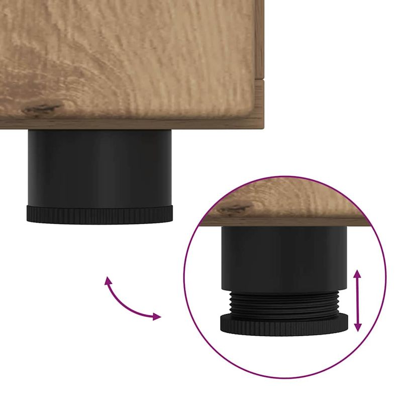 Casa si Gradina - Mobilier - Seturi de mobilier - Seturi living - Bufet cu raft stejar artizanal 55.5 x 29 x 100 cm Lemn compozit - Infinity.ro