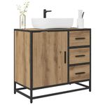 Casa si Gradina - Mobilier - Mobilier baie - Comode baie - Dulap pentru Chiuveta de Baie stejar artizanal 65 x 33 x 60 cm - Infinity.ro