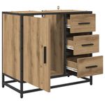Casa si Gradina - Mobilier - Mobilier baie - Comode baie - Dulap pentru Chiuveta de Baie stejar artizanal 65 x 33 x 60 cm - Infinity.ro