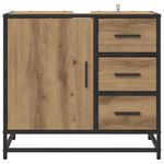 Casa si Gradina - Mobilier - Mobilier baie - Comode baie - Dulap pentru Chiuveta de Baie stejar artizanal 65 x 33 x 60 cm - Infinity.ro