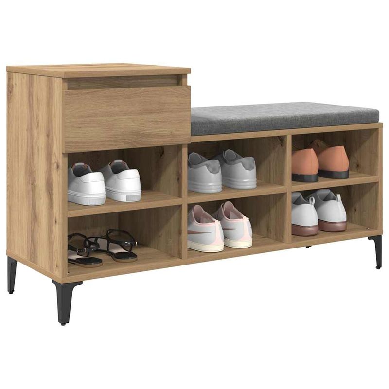 Casa si Gradina - Mobilier - Organizare si depozitare - Organizator incaltaminte - Dulap pentru pantofi cu raft stejar artizanal 102 x 36 x 60 cm - Infinity.ro