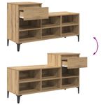 Casa si Gradina - Mobilier - Organizare si depozitare - Organizator incaltaminte - Dulap pentru pantofi cu raft stejar artizanal 102 x 36 x 60 cm - Infinity.ro