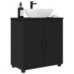 Casa si Gradina - Mobilier - Mobilier baie - Corpuri baie - Dulap de Baie cu raft Negru 61 x 35 x 64 cm Lemn compozit - Infinity.ro