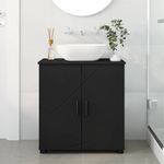 Casa si Gradina - Mobilier - Mobilier baie - Corpuri baie - Dulap de Baie cu raft Negru 61 x 35 x 64 cm Lemn compozit - Infinity.ro