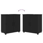 Casa si Gradina - Mobilier - Mobilier baie - Corpuri baie - Dulap de Baie cu raft Negru 61 x 35 x 64 cm Lemn compozit - Infinity.ro