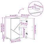 Casa si Gradina - Mobilier - Mobilier baie - Corpuri baie - Dulap de Baie cu raft Negru 61 x 35 x 64 cm Lemn compozit - Infinity.ro