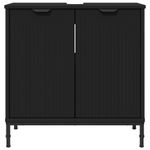Casa si Gradina - Mobilier - Mobilier baie - Comode baie - Comoda pentru Chiuveta de Baie cu usa Negru 60.5 x 33.5 x 61 cm - Infinity.ro