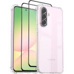 Laptop, Telefoane si Tablete - Telefoane mobile si accesorii - Accesorii Telefoane - Huse telefoane - Pachet 2 in 1 – Folie Sticla Securizata + Husa Anti Soc Tranaparent, Compatibil cu Samsung Galaxy A56 - Infinity.ro