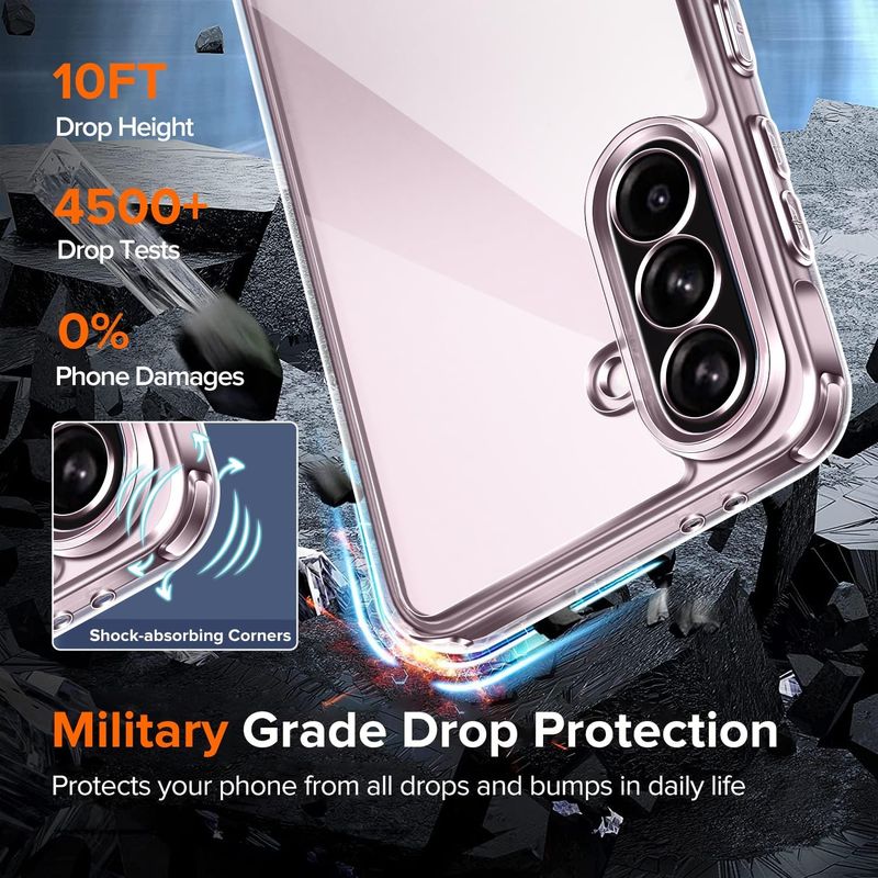 Laptop, Telefoane si Tablete - Telefoane mobile si accesorii - Accesorii Telefoane - Huse telefoane - Pachet 2 in 1 – Folie Sticla Securizata + Husa Anti Soc Tranaparent, Compatibil cu Samsung Galaxy A56 - Infinity.ro