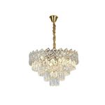 Casa si Gradina - Corpuri si surse de iluminat - Lustre si pendule - Candelabru Cristal WINDSOR Nobile 5xE27, Diametru 40cm, Auriu Lucios, Inaltime Reglabila - Infinity.ro