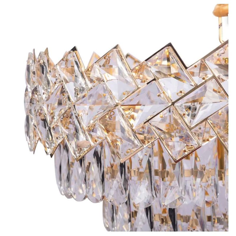 Casa si Gradina - Corpuri si surse de iluminat - Lustre si pendule - Candelabru Cristal WINDSOR Nobile 5xE27, Diametru 40cm, Auriu Lucios, Inaltime Reglabila - Infinity.ro