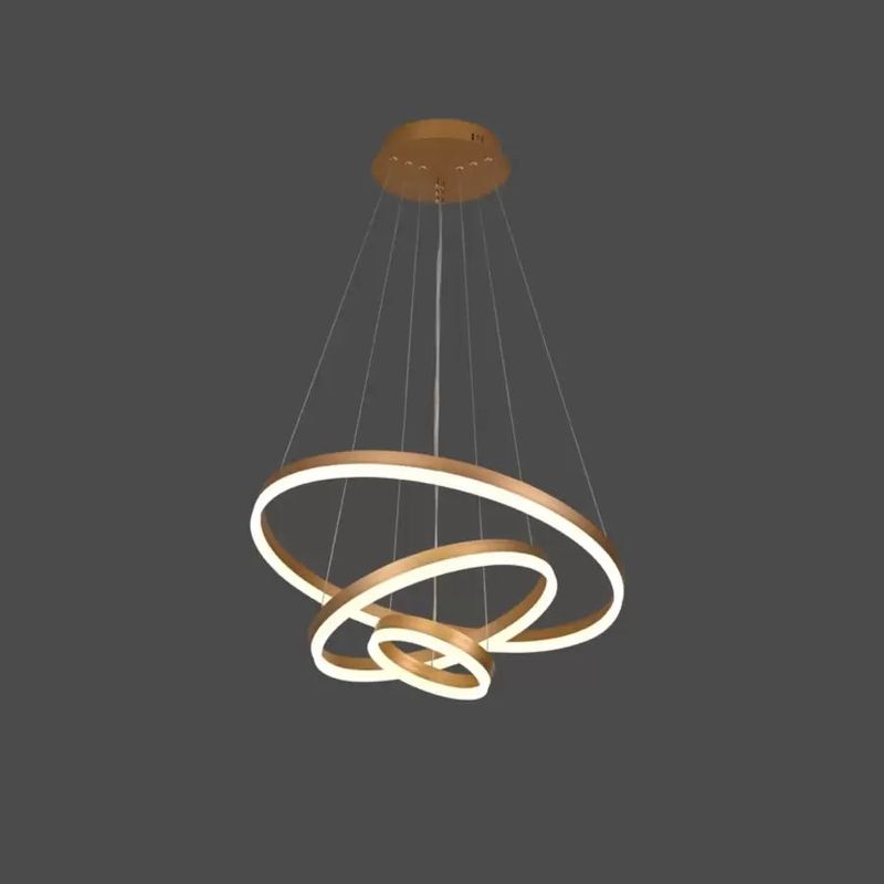 Casa si Gradina - Corpuri si surse de iluminat - Lustre si pendule - Lustra LED cu Telecomanda Elizabeth 152W Dimabila Auriu - Infinity.ro