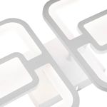 Casa si Gradina - Corpuri si surse de iluminat - Lustre si pendule - Lustra LED cu telecomanda FELIX, 57W, 2 Patrate, lumina Rece/Calda/Neutra, Dimabila, Alb - Infinity.ro