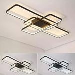 Casa si Gradina - Corpuri si surse de iluminat - Lustre si pendule - Lustra LED cu telecomanda AXIS, 96W, 3 Elemente,, lumina Rece/Calda/Neutra, Dimabila, Negru - Infinity.ro