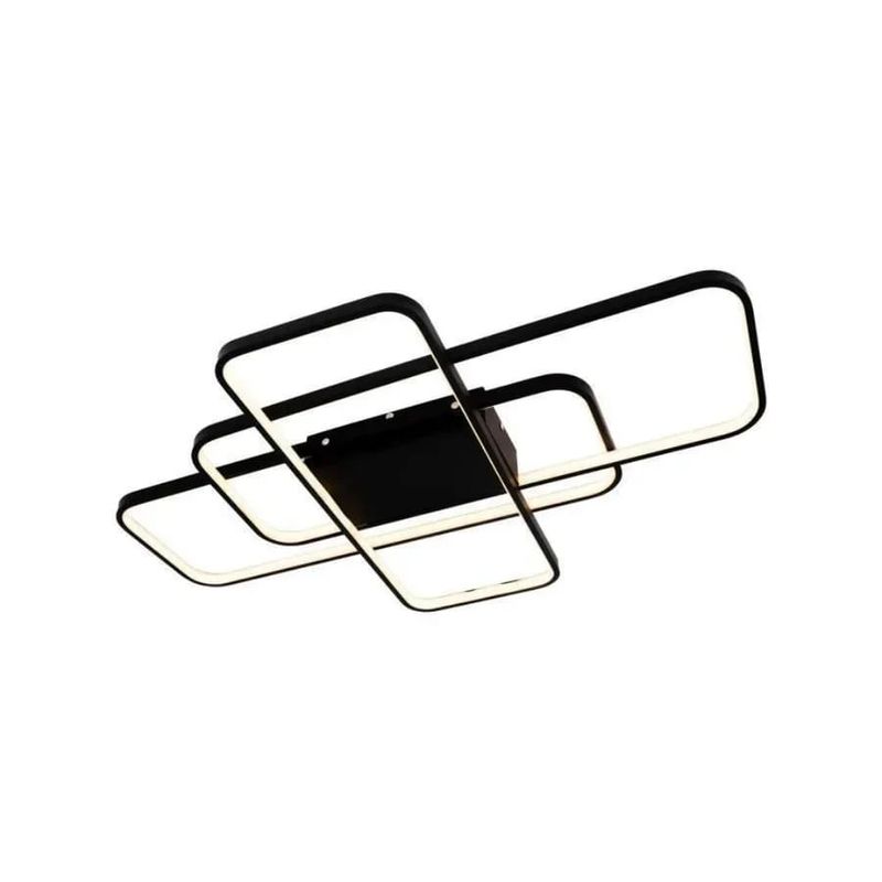 Casa si Gradina - Corpuri si surse de iluminat - Lustre si pendule - Lustra LED cu telecomanda AXIS, 96W, 3 Elemente,, lumina Rece/Calda/Neutra, Dimabila, Negru - Infinity.ro