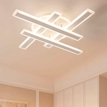 Casa si Gradina - Corpuri si surse de iluminat - Lustre si pendule - Lustra LED cu telecomanda SHAWN, Liniara, 85W, lumina Rece/Calda/Neutra, Dimabila, Alb - Infinity.ro
