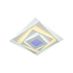 Casa si Gradina - Corpuri si surse de iluminat - Lustre si pendule - Lustra LED NIVARA RGB 3D, 20W, lumina Rece/Calda/Neutra, Alb - Infinity.ro