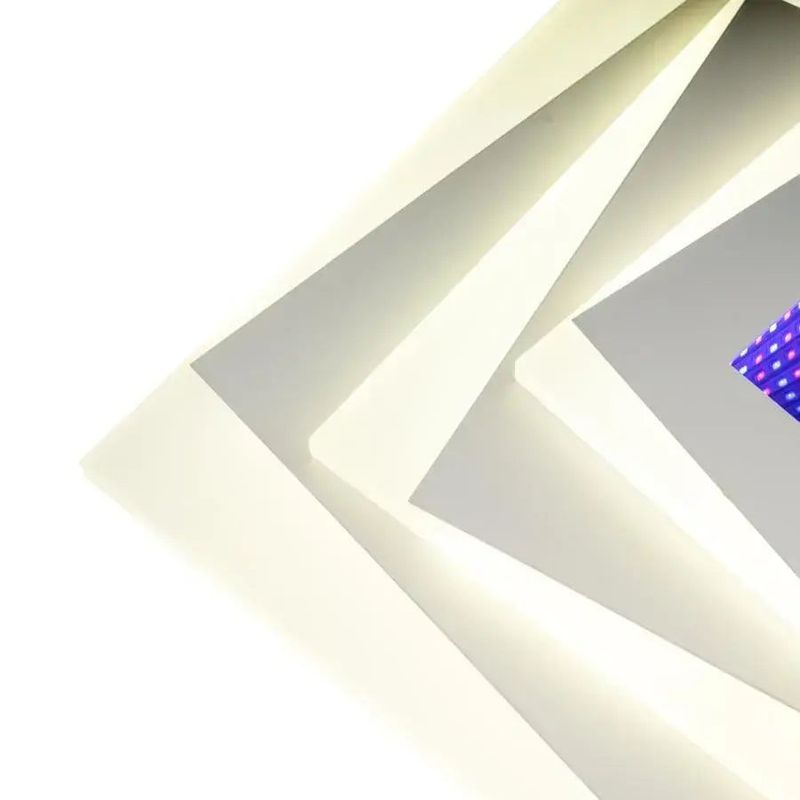 Casa si Gradina - Corpuri si surse de iluminat - Lustre si pendule - Lustra LED NIVARA RGB 3D, 20W, lumina Rece/Calda/Neutra, Alb - Infinity.ro