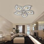 Casa si Gradina - Corpuri si surse de iluminat - Lustre si pendule - Lustra LED cu telecomanda GLORIOSA, 150W, 5 Petale, lumina Rece/Calda/Neutra, Dimabila, Alb - Infinity.ro