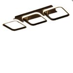 Casa si Gradina - Corpuri si surse de iluminat - Lustre si pendule - Lustra LED VERTEX Grid Patrate Paralele, 32W, 3 Patrate Lumina Rece/Calda/Neutra, Negru - Infinity.ro