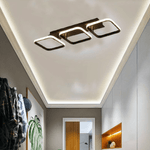Casa si Gradina - Corpuri si surse de iluminat - Lustre si pendule - Lustra LED VERTEX Grid Patrate Paralele, 32W, 3 Patrate Lumina Rece/Calda/Neutra, Negru - Infinity.ro