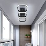 Casa si Gradina - Corpuri si surse de iluminat - Lustre si pendule - Lustra LED VERTEX Grid Patrate Paralele, 32W, 3 Patrate Lumina Rece/Calda/Neutra, Negru - Infinity.ro