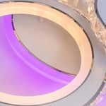 Casa si Gradina - Corpuri si surse de iluminat - Lustre si pendule - Lustra LED cu telecomanda si cristal NOVA ROTONDA RGB, 86W, 4 Cercuri, lumina Rece/Calda/Neutra, Dimabila, Alb - Infinity.ro