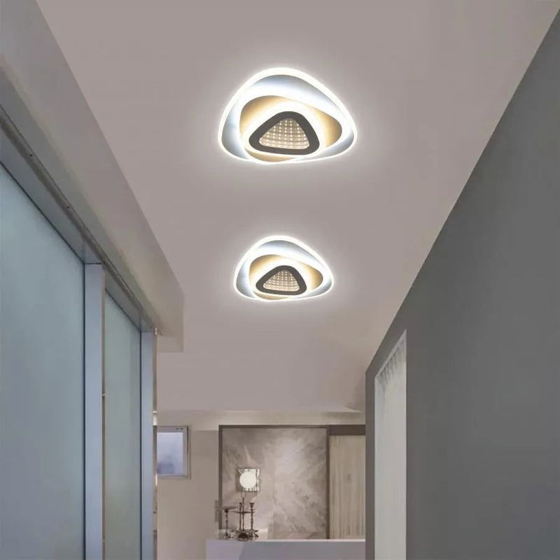 Casa si Gradina - Corpuri si surse de iluminat - Lustre si pendule - Lustra LED NEXA Triunghi 3D, 36W, Alb, Lumina Rece/Calda/Neutra - Infinity.ro
