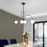 Casa si Gradina - Corpuri si surse de iluminat - Lustre si pendule - Lustra cu Abajur, Torino, 4xE14, Negru, Metal - Infinity.ro