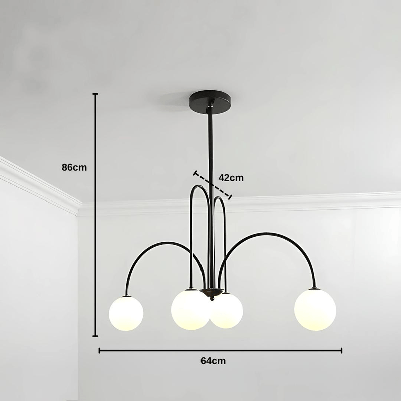 Casa si Gradina - Corpuri si surse de iluminat - Lustre si pendule - Lustra cu Abajur, Torino, 4xE14, Negru, Metal - Infinity.ro