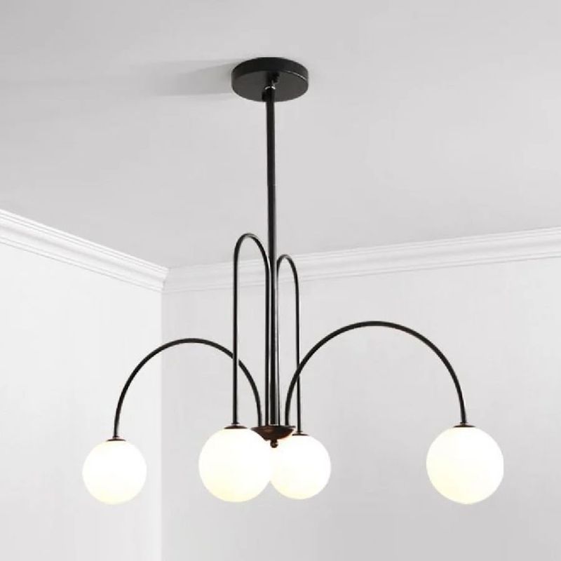 Casa si Gradina - Corpuri si surse de iluminat - Lustre si pendule - Lustra cu Abajur, Torino, 4xE14, Negru, Metal - Infinity.ro
