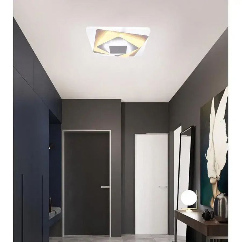 Casa si Gradina - Corpuri si surse de iluminat - Lustre si pendule - Lustra LED FLORENSIA, 30W, lumina Rece/Calda/Neutra, Alb - Infinity.ro