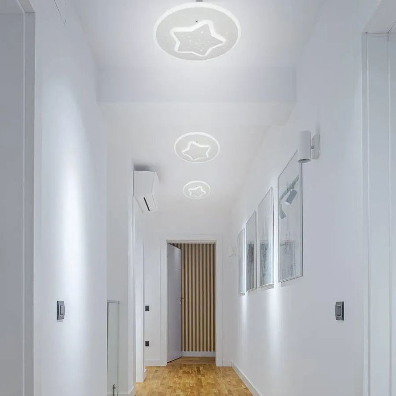 Casa si Gradina - Corpuri si surse de iluminat - Lustre si pendule - Lustra LED HEATH STEA, 30W, Diametru 20cm, lumina Neutra, Alb - Infinity.ro