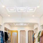Casa si Gradina - Corpuri si surse de iluminat - Lustre si pendule - Lustra LED cu telecomanda FELIX, 75W, 3 Patrate, lumina Rece/Calda/Neutra, Dimabila, Alb - Infinity.ro