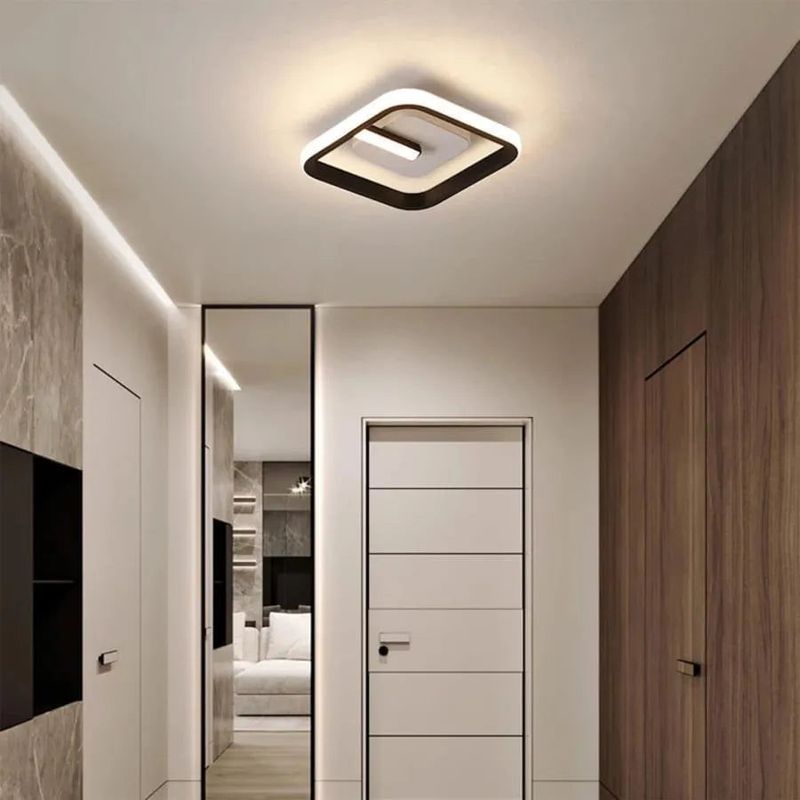 Casa si Gradina - Corpuri si surse de iluminat - Lustre si pendule - Lustra LED VICTORIA, 16W, lumina Rece/Calda/Neutra, Negru si Alb - Infinity.ro