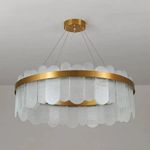 Casa si Gradina - Corpuri si surse de iluminat - Lustre si pendule - Candelabru LED cu Telecomanda Alvaro 128W Dimabil Auriu - Infinity.ro