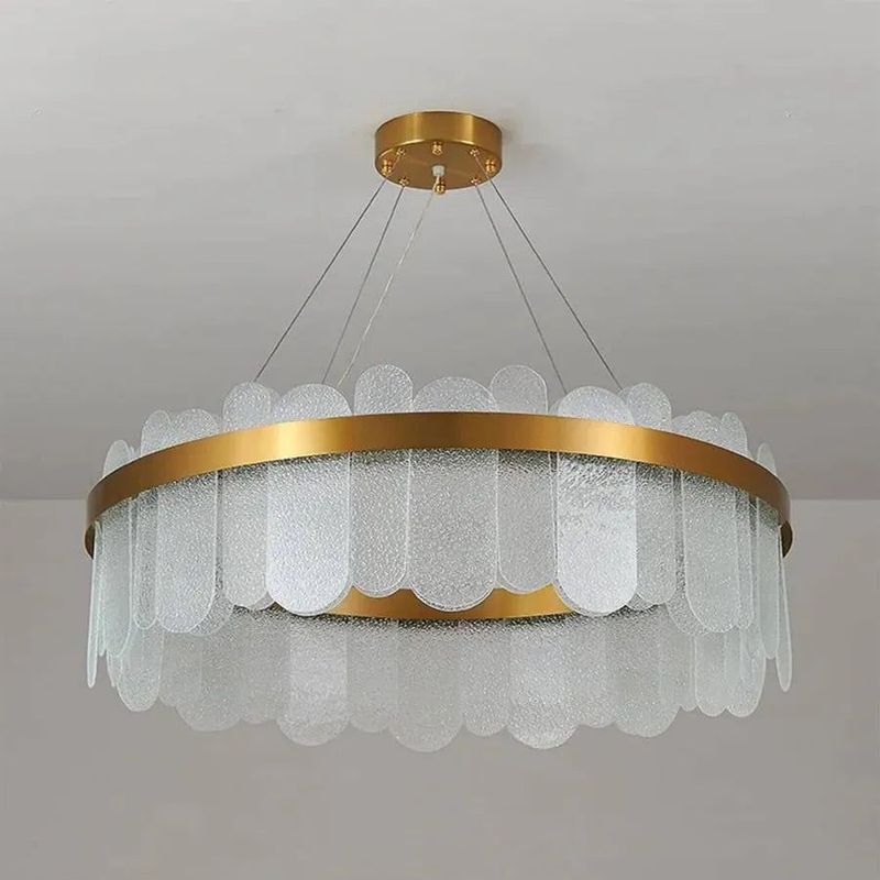 Casa si Gradina - Corpuri si surse de iluminat - Lustre si pendule - Candelabru LED cu Telecomanda Alvaro 128W Dimabil Auriu - Infinity.ro