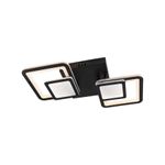 Casa si Gradina - Corpuri si surse de iluminat - Lustre si pendule - Lustra LED cu telecomanda BALANS 48W, 2 Patrate, lumina Rece/Calda/Neutra, Dimabila, Negru - Infinity.ro