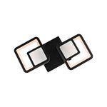 Casa si Gradina - Corpuri si surse de iluminat - Lustre si pendule - Lustra LED cu telecomanda BALANS 48W, 2 Patrate, lumina Rece/Calda/Neutra, Dimabila, Negru - Infinity.ro