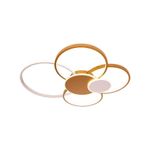 Casa si Gradina - Corpuri si surse de iluminat - Lustre si pendule - Lustra LED Lacerta cu Telecomanda, 200W, Auriu, Acril, Dimabila - Infinity.ro