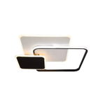 Casa si Gradina - Corpuri si surse de iluminat - Lustre si pendule - Lustra LED cu telecomanda ANEMONA, 75W, 3 Patrate, lumina Rece/Calda/Neutra, Dimabila, Negru - Infinity.ro