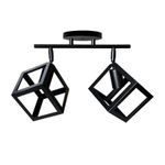 Casa si Gradina - Corpuri si surse de iluminat - Lustre si pendule - Lustra Forma Cub, STRUKTUR Duo, 2xE27, Negru, Metal - Infinity.ro