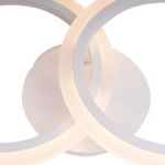 Casa si Gradina - Corpuri si surse de iluminat - Lustre si pendule - Lustra LED cu telecomanda BETTY, 28W, 2 Cercuri, lumina Rece/Calda/Neutra, Dimabila, Alb - Infinity.ro