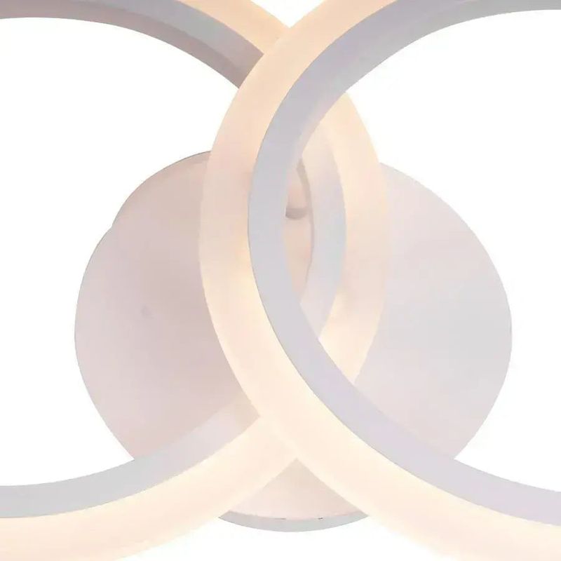 Casa si Gradina - Corpuri si surse de iluminat - Lustre si pendule - Lustra LED cu telecomanda BETTY, 28W, 2 Cercuri, lumina Rece/Calda/Neutra, Dimabila, Alb - Infinity.ro